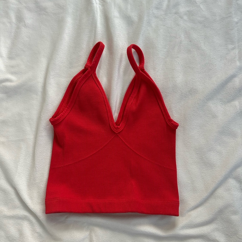 Red Free People Tank